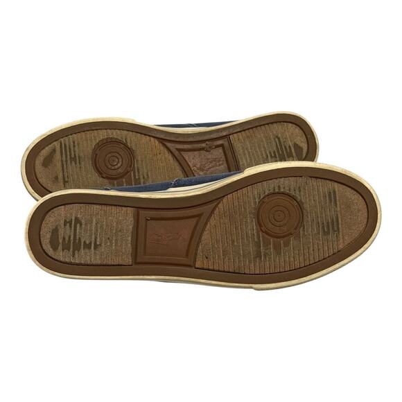 Polo Ralph Lauren Vaughn Washed Blue Canvas Sneakers Men's Size 10.5 Boat Shoes - Picture 8 of 8